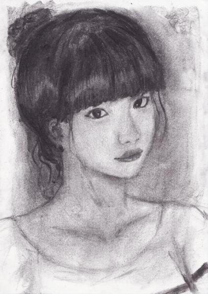 Korean girl from my school.

A4 size, charcoal reduction.