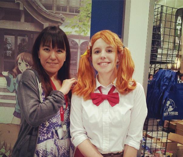 Okada with an Anaru Cosplayer at anime expo